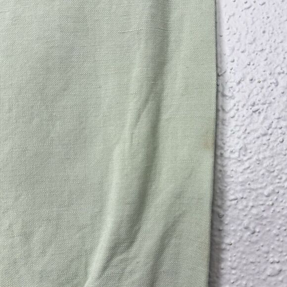 EllenTracy Linen Blend Utility Button Up Shirt Size 16 Pistachio Green Lagenlook - Picture 5 of 9